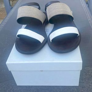 RRP €1155 BRUNELLO CUCINELLI Leather Sandals Size 37 UK 4 US 7 Monili Beaded